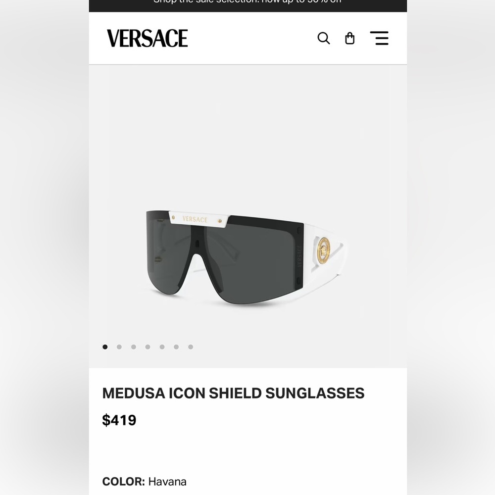 Versace Medusa Icon Shield Sunglasses VE4393